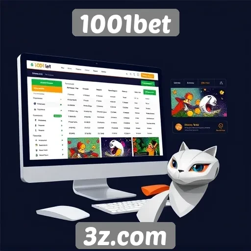 Análise da interface do usuário do site 1001bet